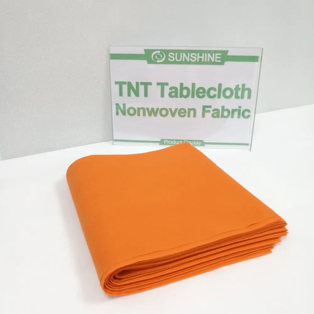 2020 hot sale Disposable color tablecolth tnt nonwoven tablecloth