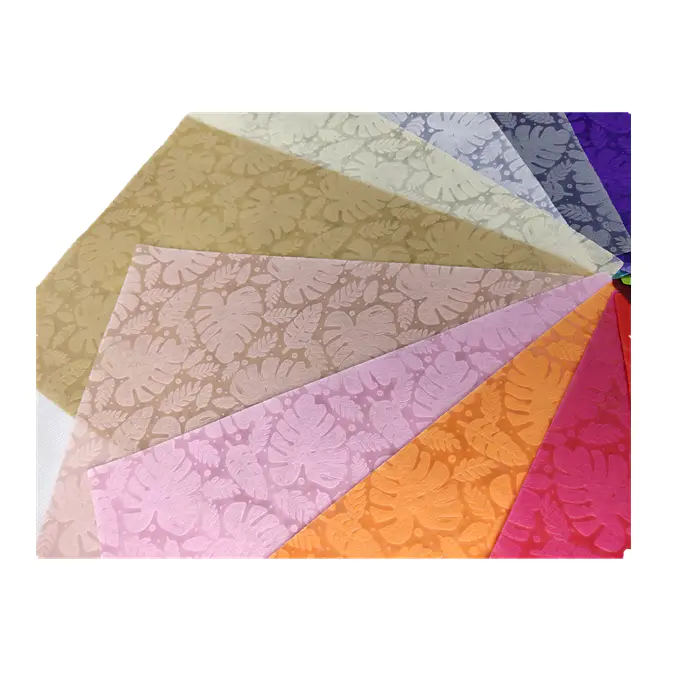 Wholesale nonwoven fabric embossed wrapping flowers packagingmaterial felt flowers