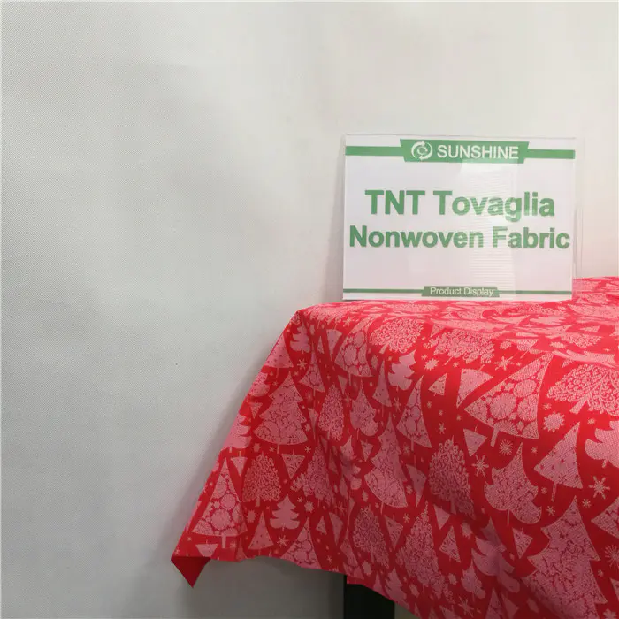 high quality disposable nowoven fabric packaging pp table cloth/fabric table cloth
