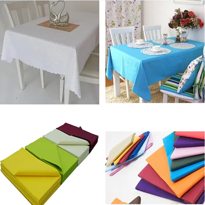 Hot sale china popular top quality tnt 100% pp Nonwoven fabric pre-cut table cloth