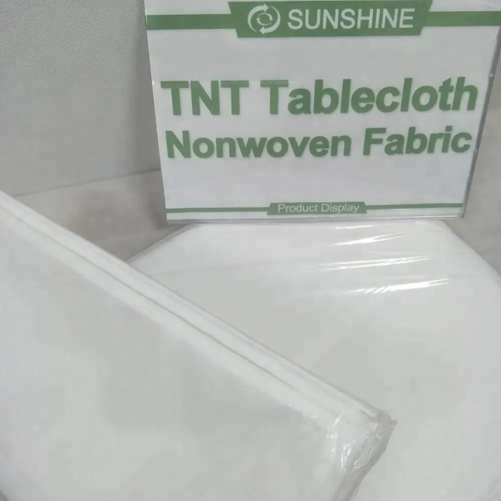 White/BlackPP tnt tablecloth pre-cut non woven cheap table cloth
