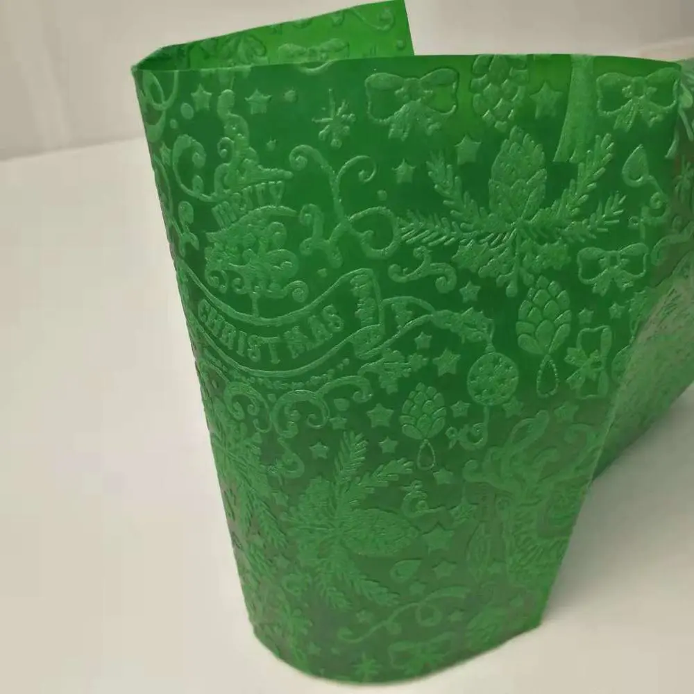 Customized Fabric Packaging Flower Pattern Embossed Nonwoven PP Spunbond Embossed Non Woven