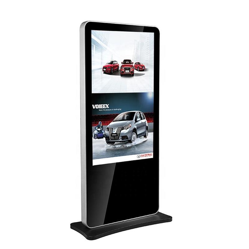 New Design Advertising Player Floor Stand Lcd Outdoor Display Digital Signage TFT 4GB 4mm Tempered Glass AG Android Lan Network