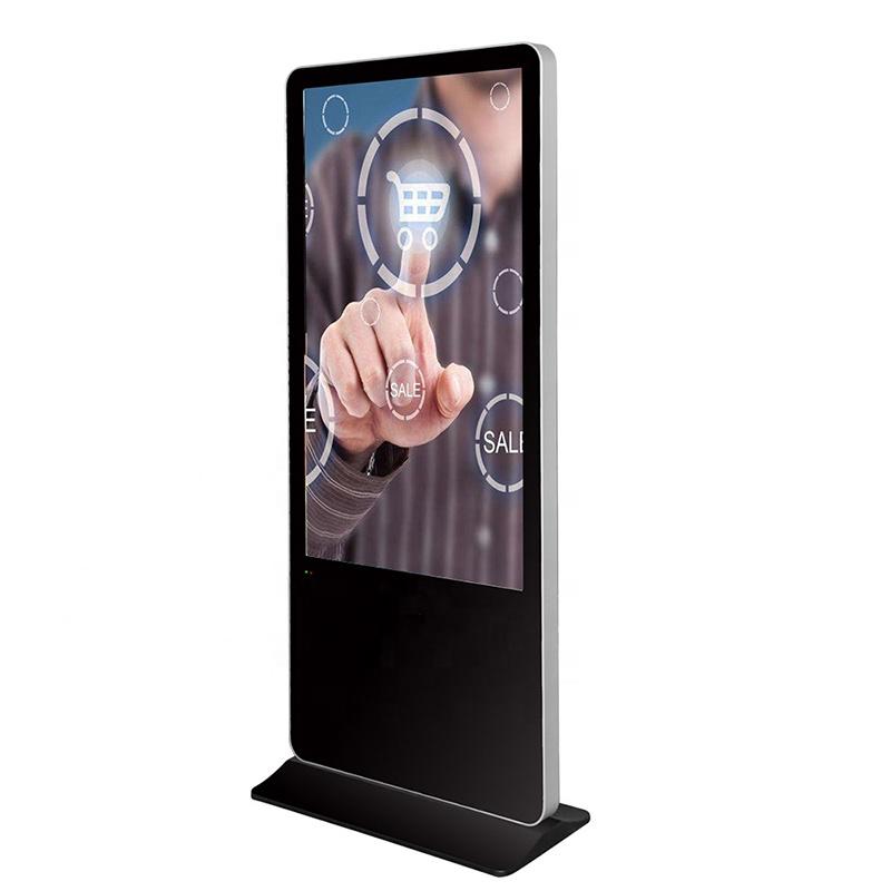 New Design Advertising Player Floor Stand Lcd Outdoor Display Digital Signage TFT 4GB 4mm Tempered Glass AG Android Lan Network