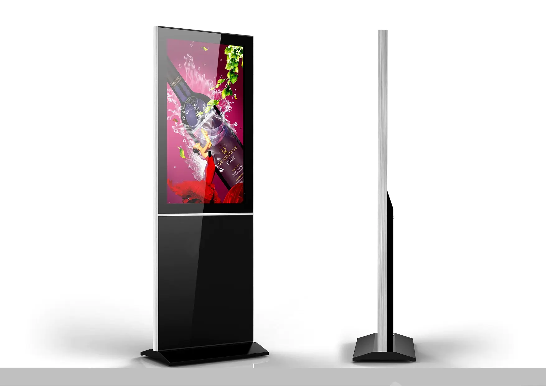 Vertical Ad Floor Stand Advertising Tv Wifi Media Player Led Digital Signage Display Monitor Hot Sellers Multi Inch TFT 4GB 1GB