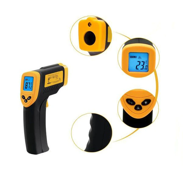 Smart Sensor Industrial Handheld LCD Screen Backlight Digital Temperature Testing Gun