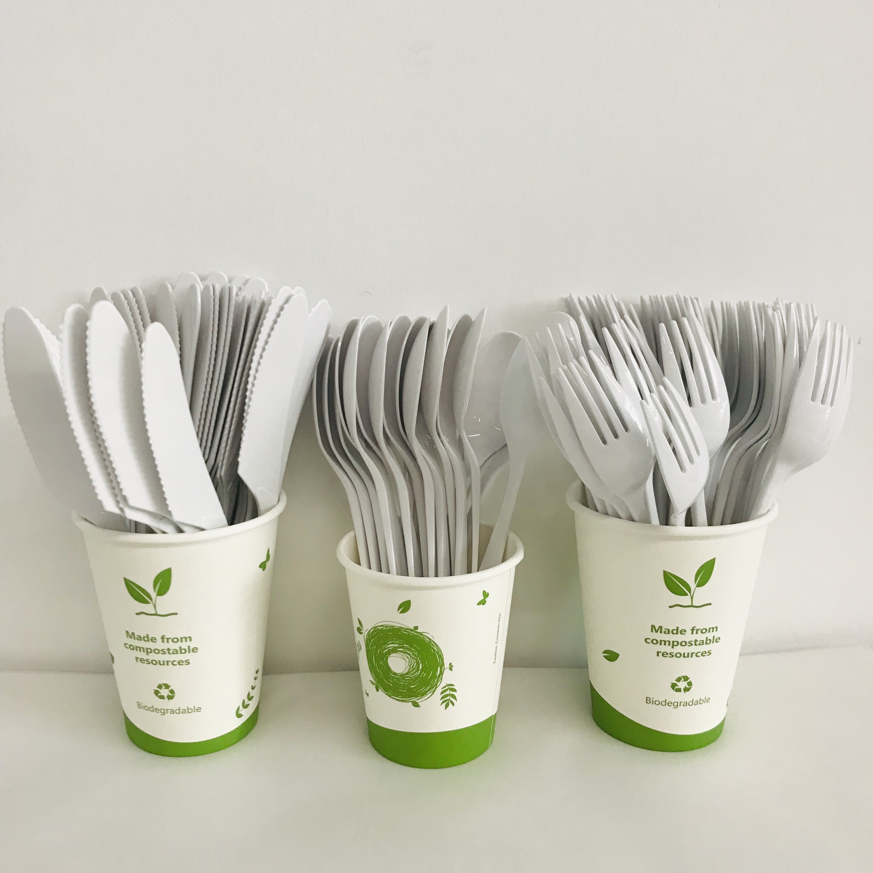 100% Compostable Forks Spoons Knives CPLA Cutlery Set Biodegradable ...