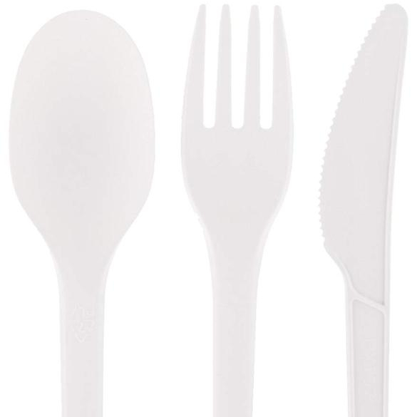 Compostable Eco Friendly Cutlery Set CPLA Disposable BiodegradableCornstarch Cutlery