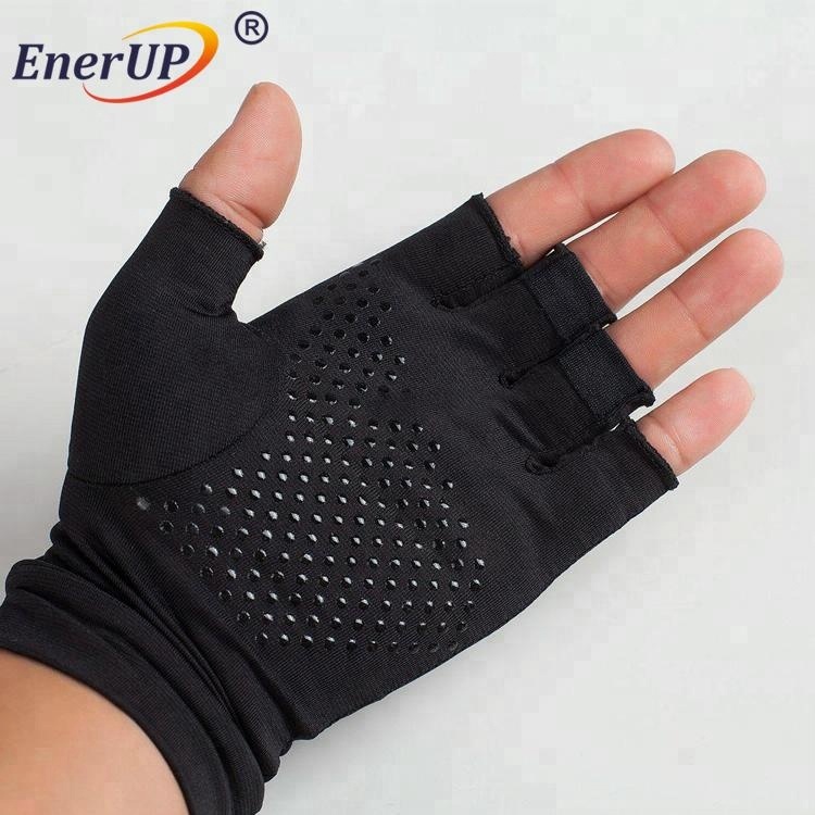 copper infused arthritis half finger gloves for hands