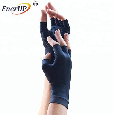 copper compression anti arthritis half hand gloves