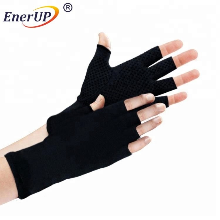 Copper Compression Custom Fingerless half finger Gym Cycling Gloves for weight lifting