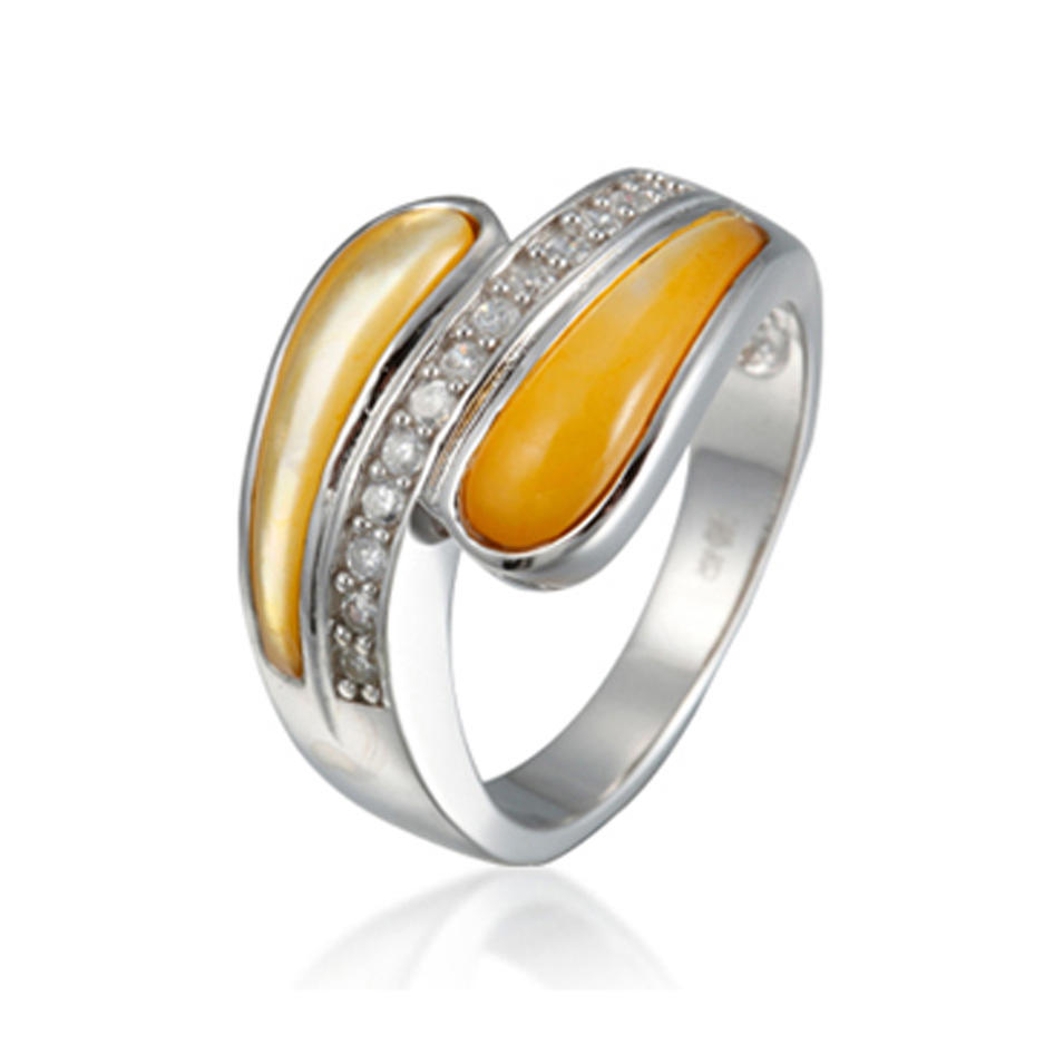 Handmade yellow topaz gemstone price silver gold ring in dubai