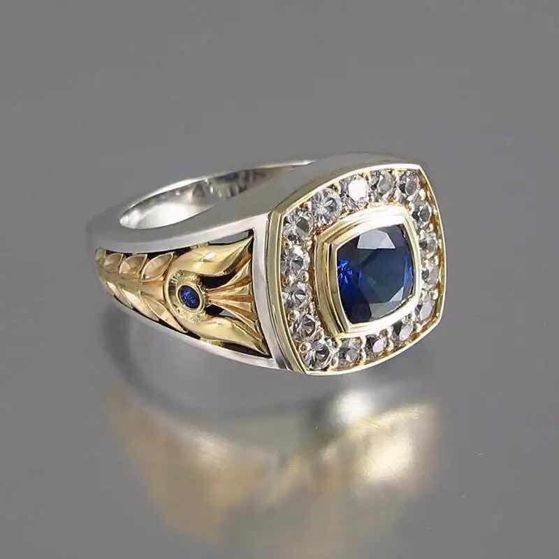 product-Hot Sell Two-Color Zircon Ring, Fashion Jewelry Men And Women Ring Ebay New Wholesale-BEYALY-3