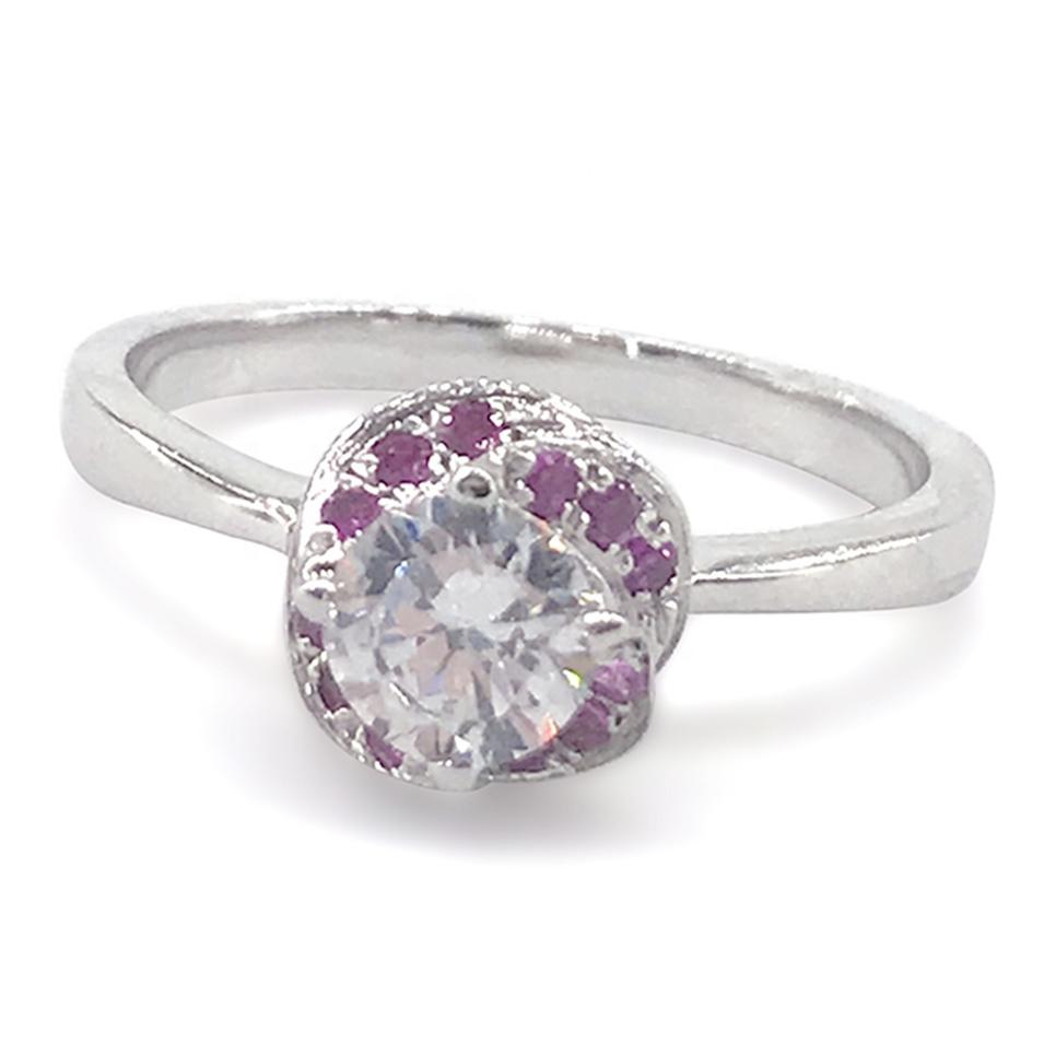 Wholesale Flower Jewelry Natural Ruby Ring, Genuine Silver Jewelry 925 Sterling