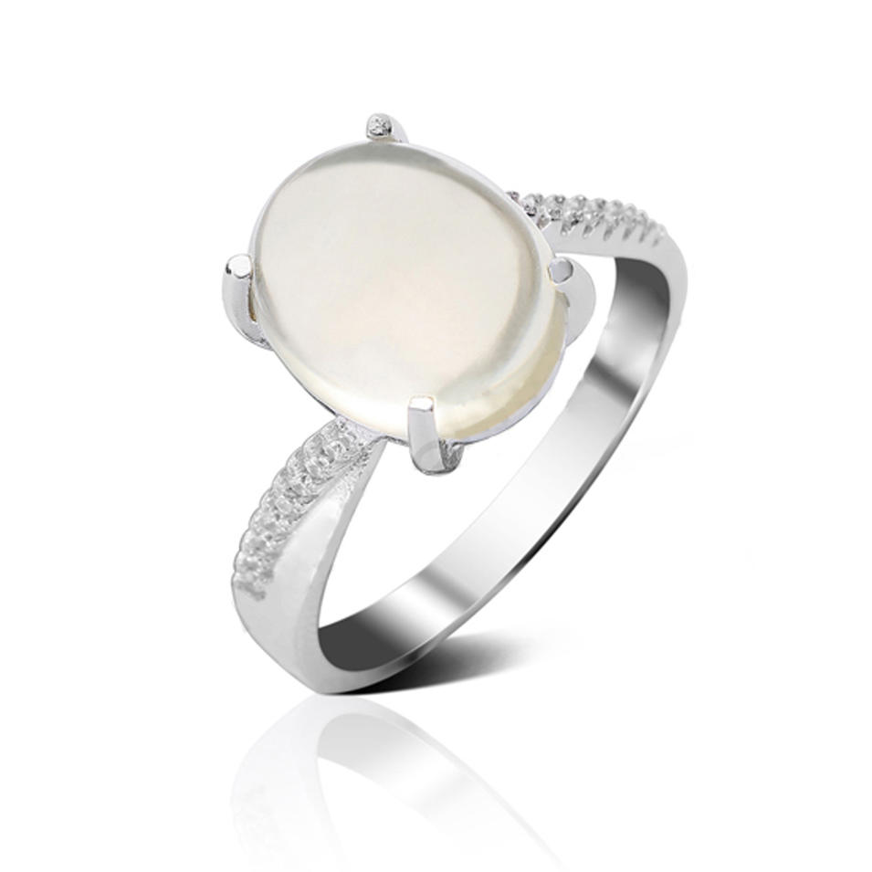 Cheap 925 Sterling Silver Ring Design For Girl, White Gold Diamond Engagement Ring Alphabet