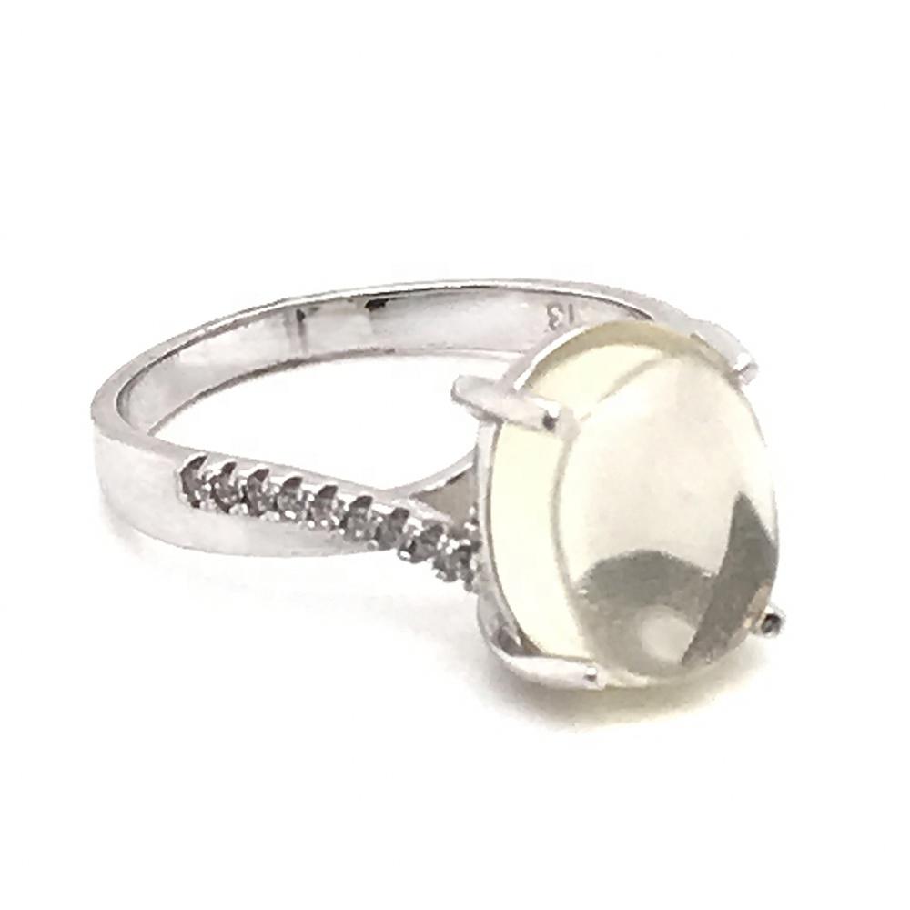product-Cheap 925 Sterling Silver Ring Design For Girl, White Gold Diamond Engagement Ring Alphabet--3