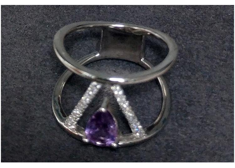 product-Awesome Eye Shaped Purple Color Stone Silver Names Jewellery Brands-BEYALY-img-3