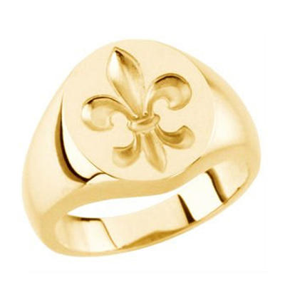 Fancy Gold Plated Cheap Custom Signet Ring Iris Engraved