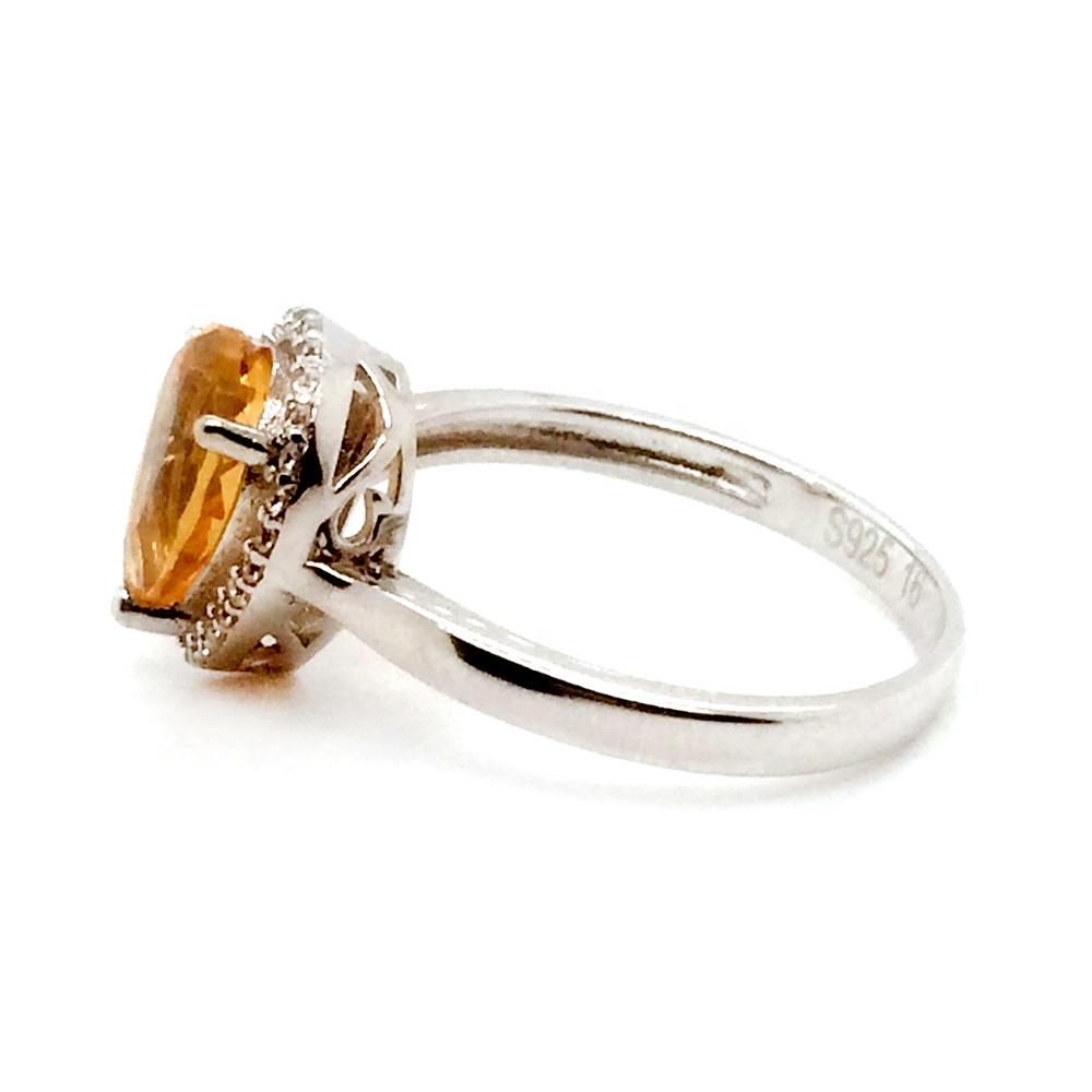 product-BEYALY-Charming beauty handmade silver jewelry yellow sapphire ring-img-2
