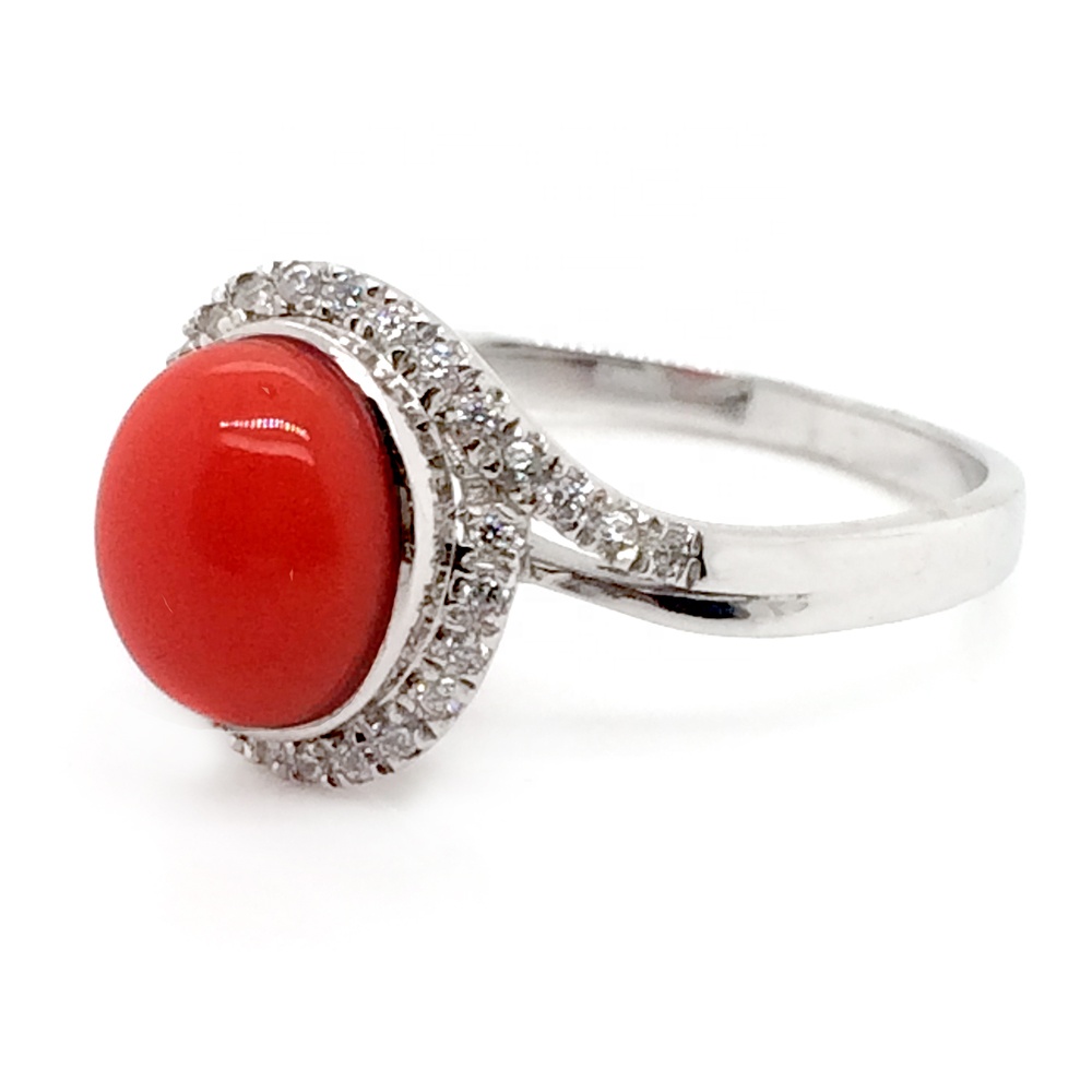 Red Stone Pave Setting Cz 925 Silver Fine Jewellery