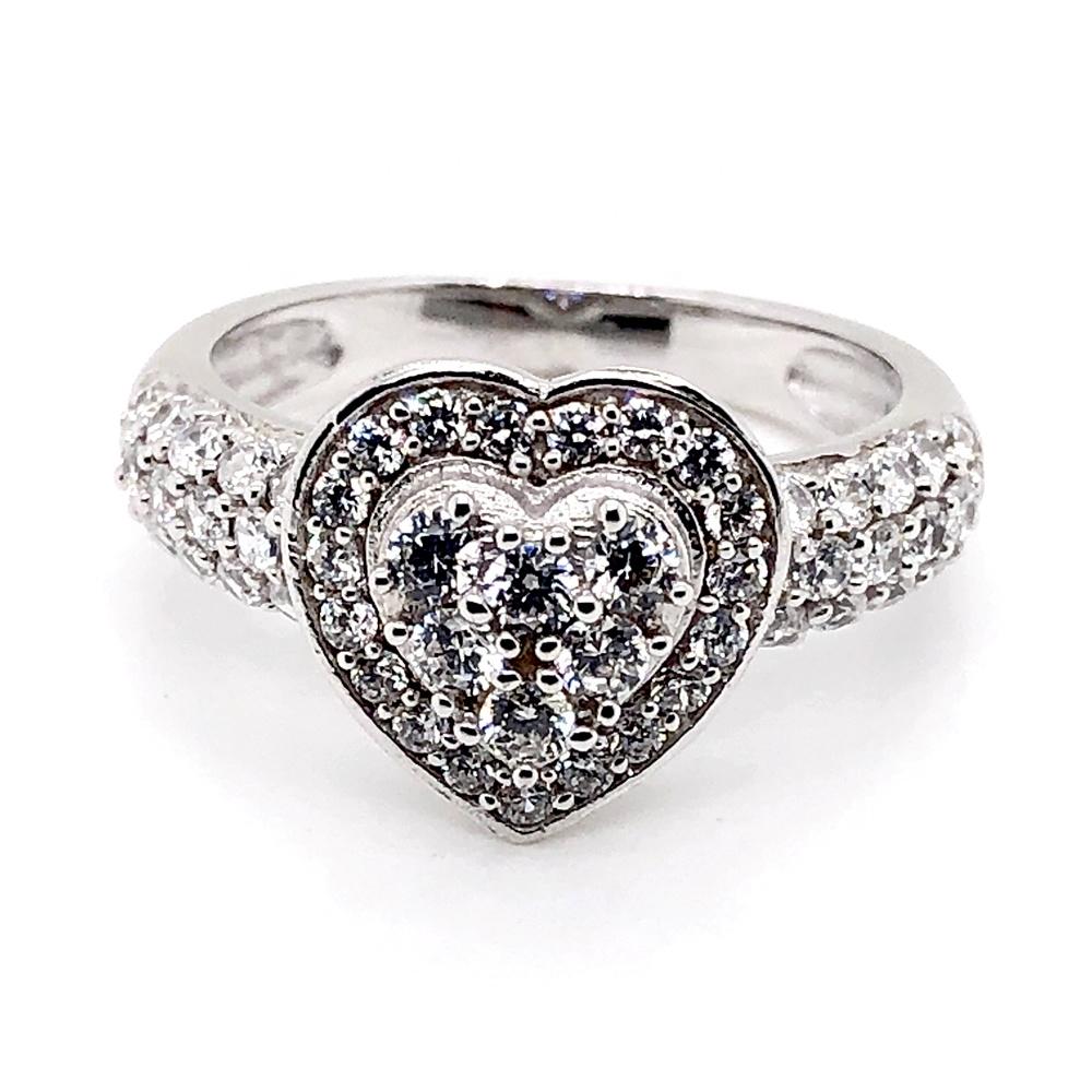product-BEYALY-Attractive Price WomenS 925 Silver Heart Cz Rings Thailand-img-2