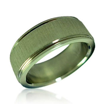 Chic Shiny Smooth Titanium Tibetan Wedding Ring Stainless Steel