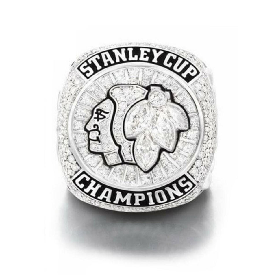 Stanley Cup Chicago Blackhawks Zircon Signet Ring