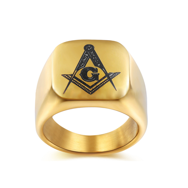 Custom signet gold plated stainless steel college class rings