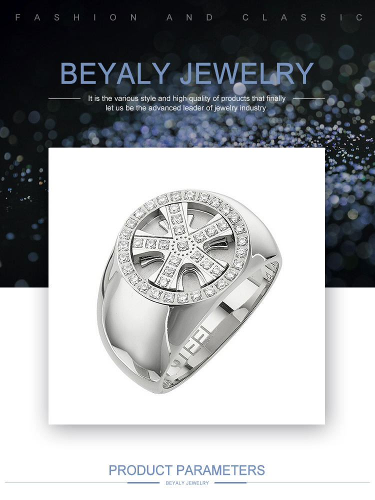 product-BEYALY-Nautical wheel design wholesale stainless steel biker rings-img-2