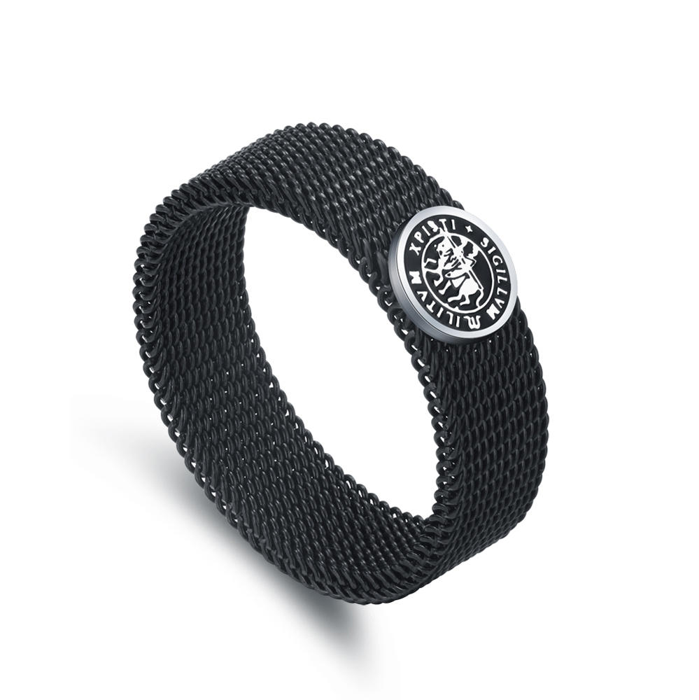 product-BEYALY-Manly style shiny wholesale finger braided leather rings-img-2
