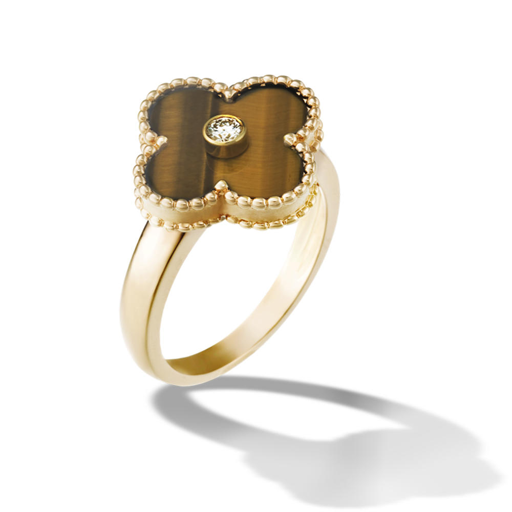 product-BEYALY-Fashion Silver Clover 14K Gold Jewelry Wholesale Ring Set-img-2