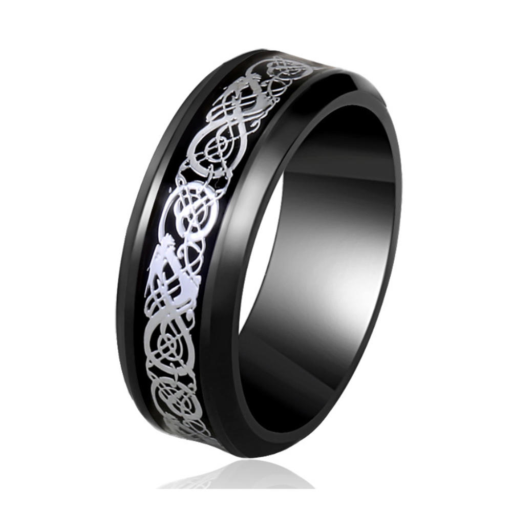 product-Blue Black Gold Plating Engraved Stainless Steel Jewelry Titanium Ring-BEYALY-img-3