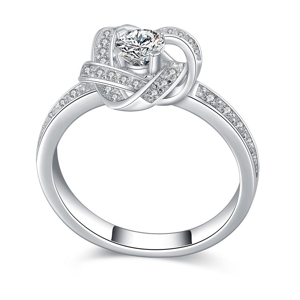 product-BEYALY-Fancy Gold Wedding Ring Set, Wedding Ring Gold 18K, 18K White Gold Ring Jewelry Women-2
