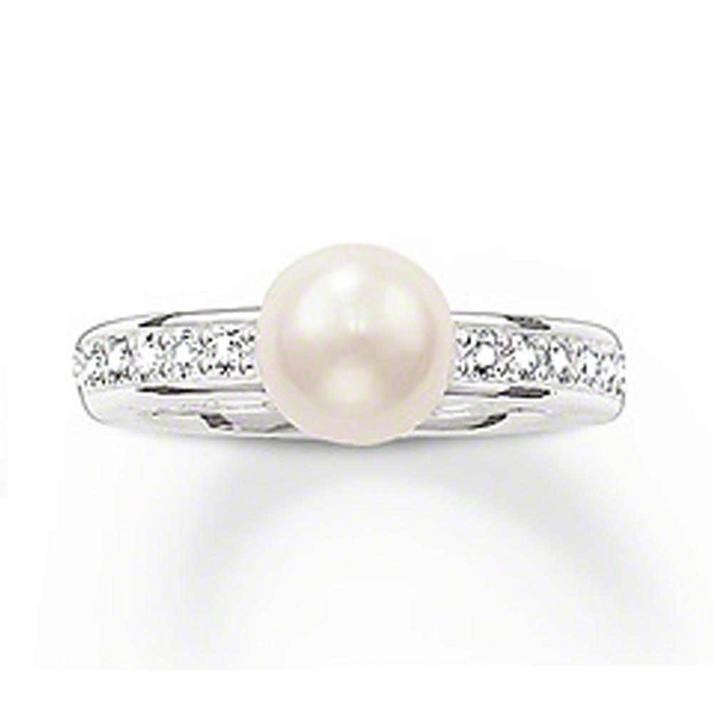 product-BEYALY-Women gorgeous silver rings artificial pearl jewelry-img-2