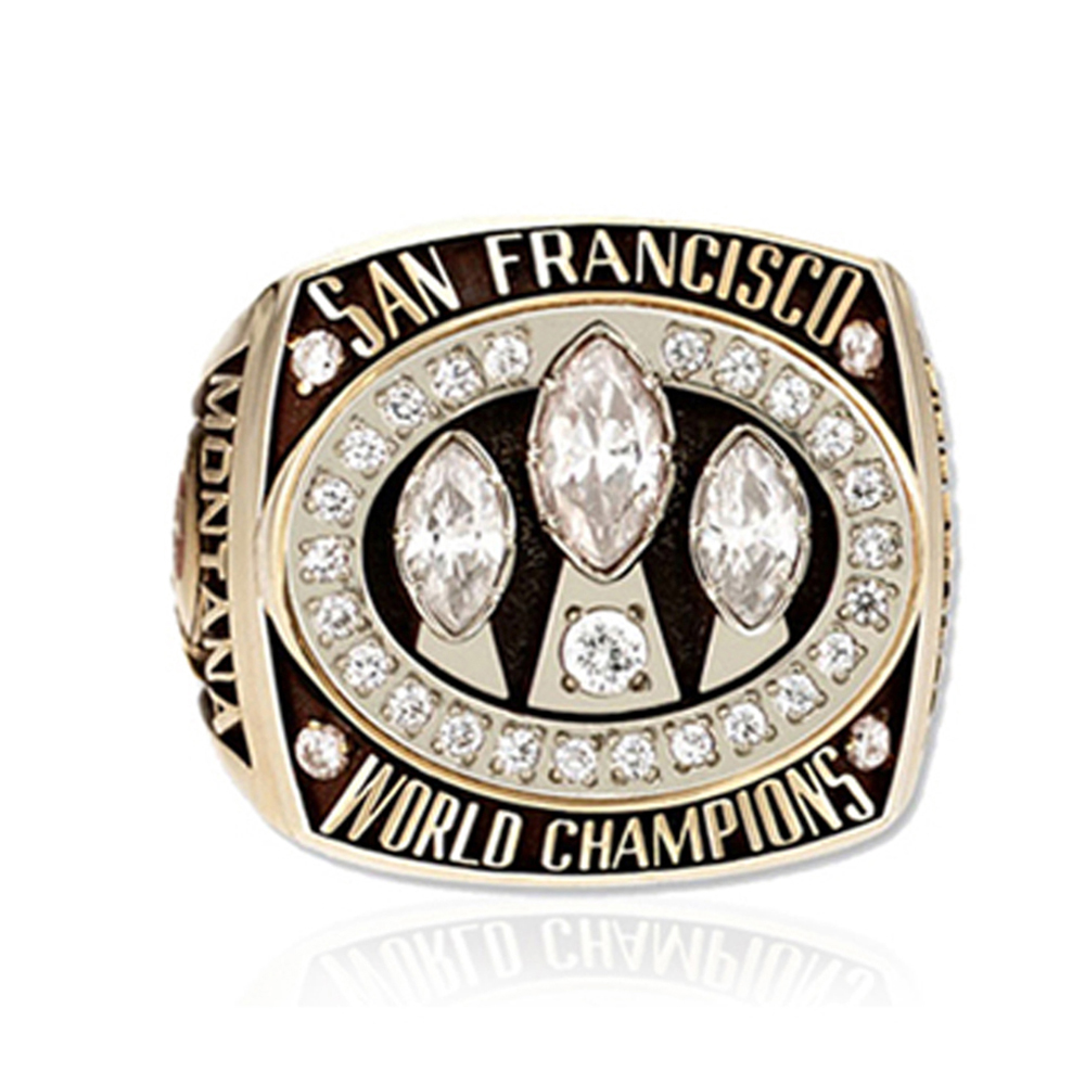 Gold plating zircon San Francisco 49ers men's championship ring