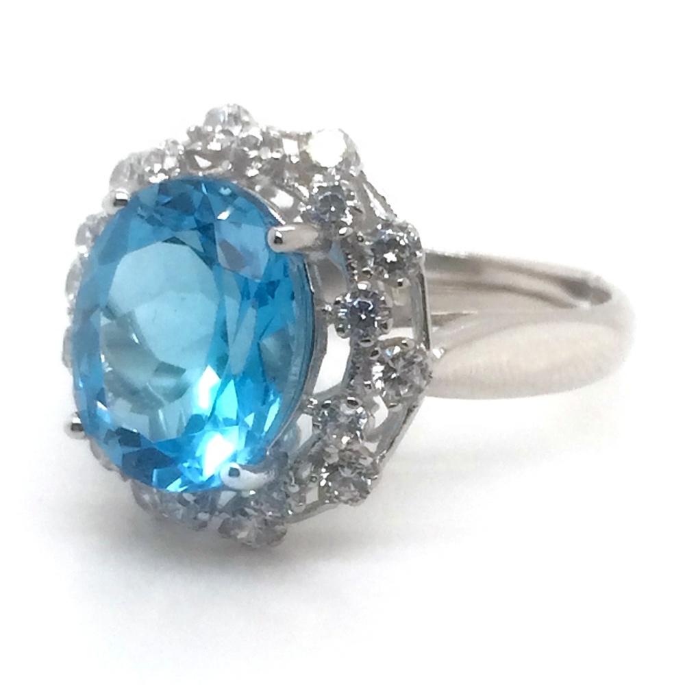 Dressy Women Love 925 Silver Blue Turquoise Stone Rings For Party