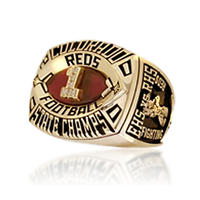 Football championship cool cheap real gold rings