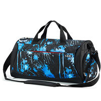 Classic Women Men Nylon Fitness Bag Travel Duffel Bag with shoes compartment