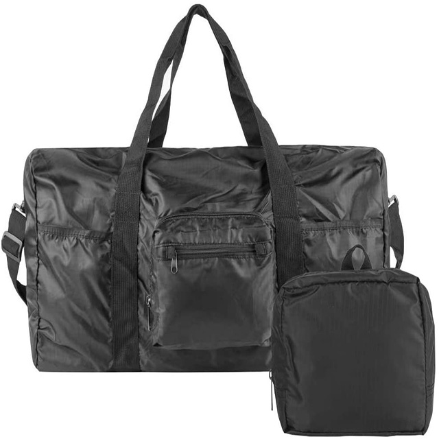 CustomizedFoldable Travel Duffel Luggage Sports Gym Carry-On Bag Black