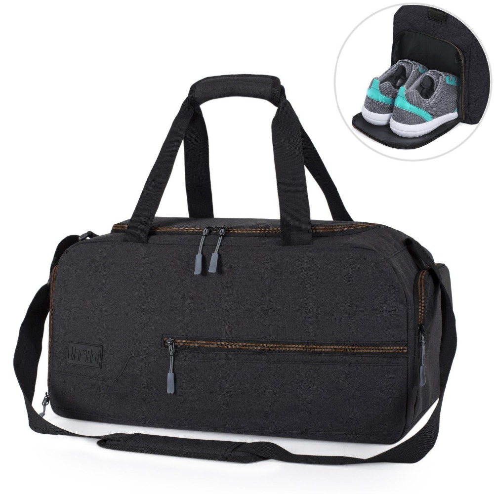 Unisex Gym Bag Sports Holdall Travel Weekender Duffel Bag Luggage with Shoe Compartment