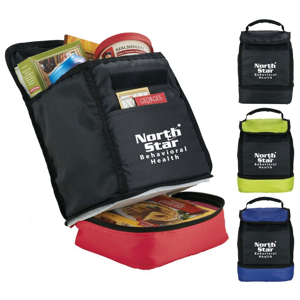 The Daily polyester double Compartment Lunch Cooler bag