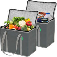 Heavy Duty Food Delivery Cooler Bag Reusable Grocery Thermal Insulated Cooler Bag