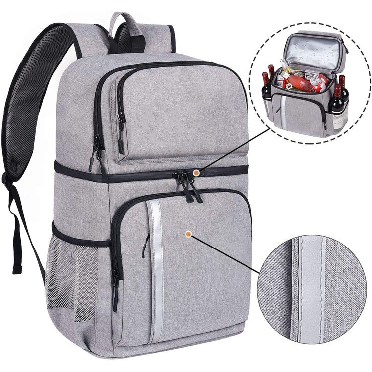 Insulated Cooler Backpack Double Leak Proof Cooler Bag Soft Lunch Backpack for Men Woman