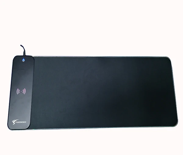 Custom Black Printed USB Lighting RGB LED Glowing Large size Gaming Mouse Pad