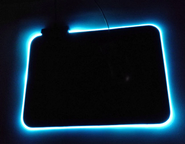 RGB LED natural rubber mouse pad
