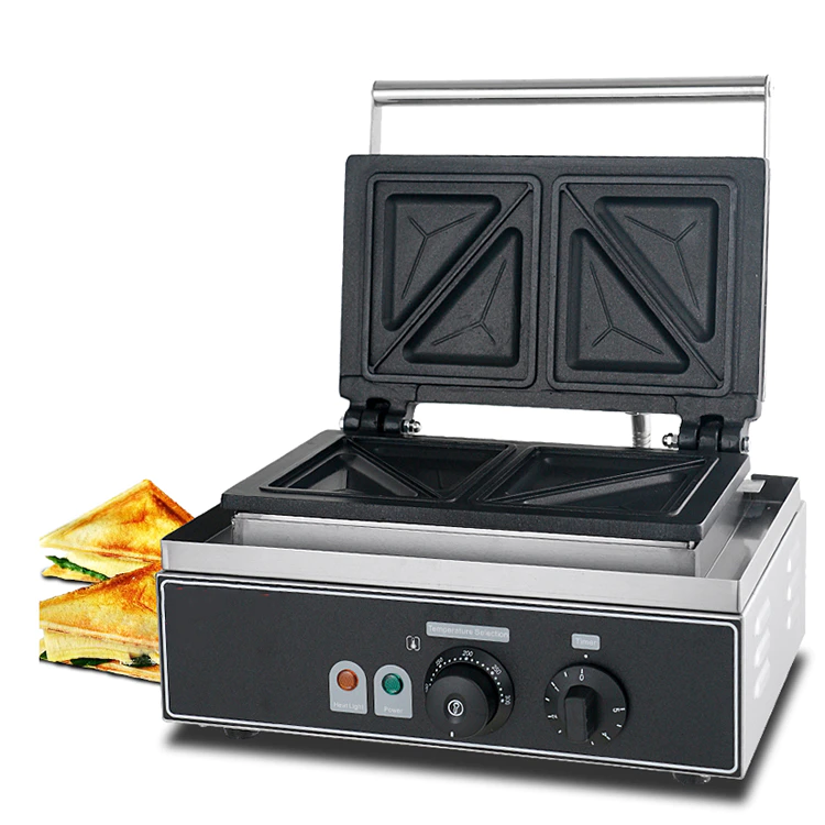 Electric Commercial Breakfast Sandwich Explosion Pulp Toast Non-stick Sandwich Waffle Maker