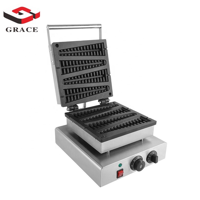 Commercial Snack Machine Electric Stainless Steel Egg Waffle Cone Maker Machine Lolly Waffle Machine