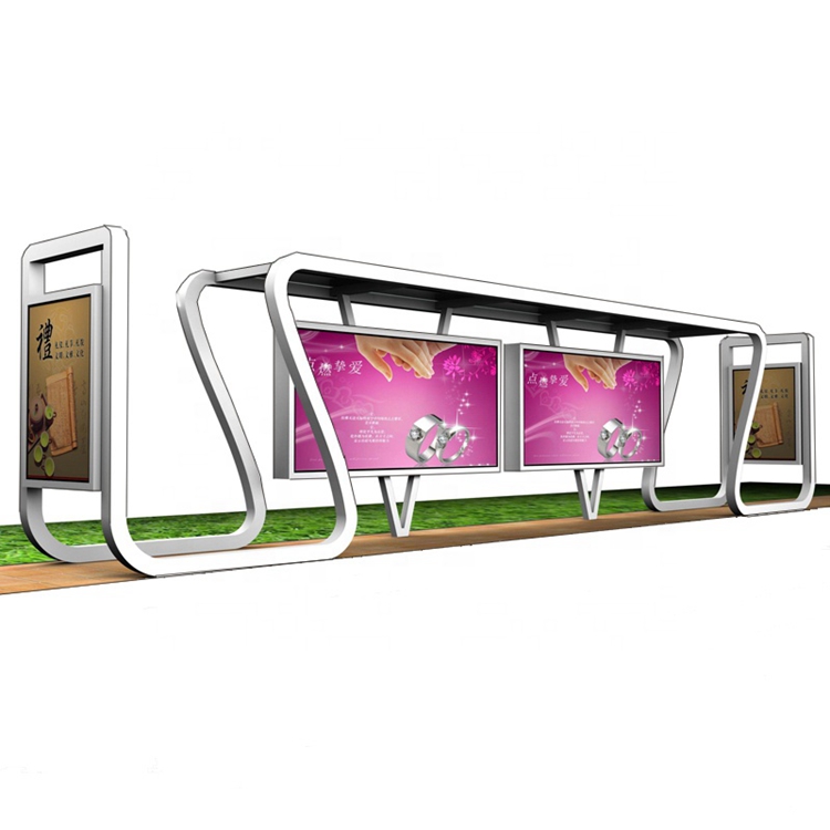 High quality customized bus stop shelter design smart bus stop