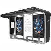 Smart Bus Stop Outdoor Floor Standing LCD Kiosk with Bus Shelter