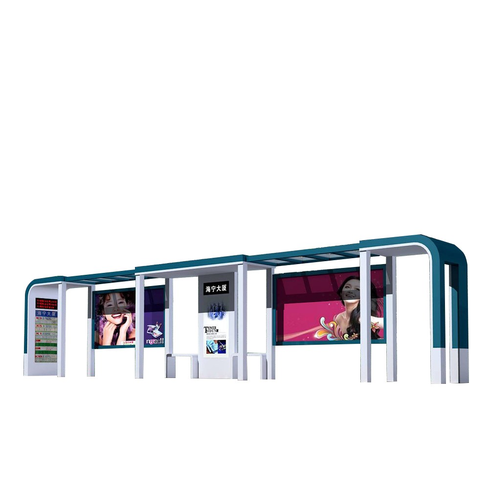 Smart Project Stainless Steel LED Light Box Bus Stop Shelter